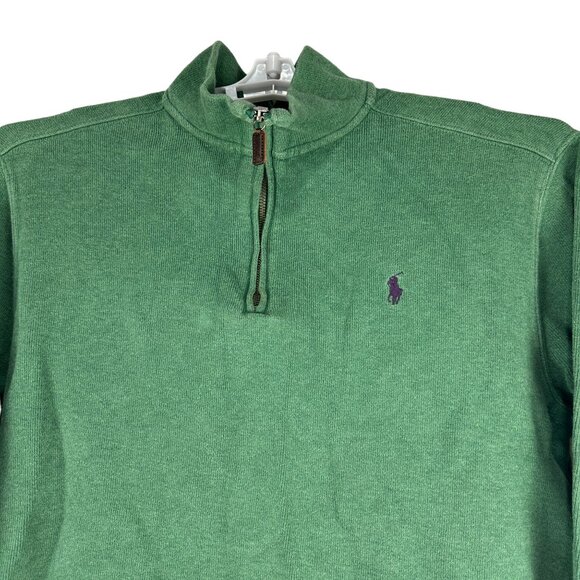 Polo Ralph Lauren Men's Mock Neck Long Sleeved Pullover Sweater Size XL Green - Picture 2 of 6